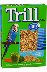 Trill Nutrivit Budgie Seed Bird Food 12 Pack - 500g